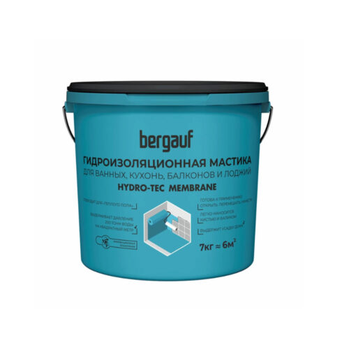 Мастика гидроизоляционная акриловая Bergauf Hydro-Tec Membrane 7 кг