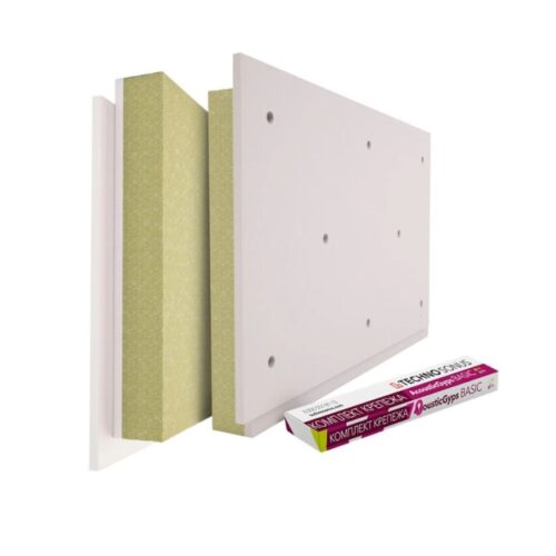 Панель звукоизоляционная AcousticGyps Basic 70х600х1200 мм с комплектом крепежа