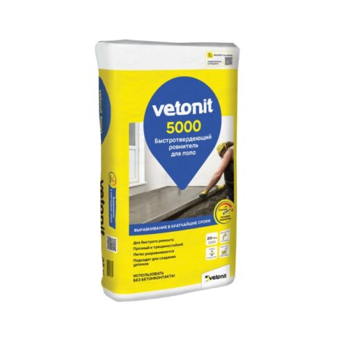 Ровнитель (стяжка пола) первичный Weber.vetonit 5000 быстротвердеющий 25 кг