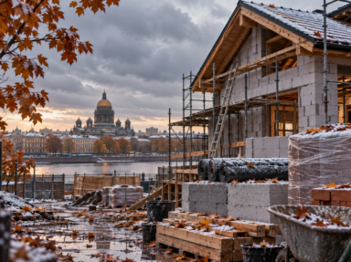 Строительство дома осенью 2026 в СПб: что можно делать
